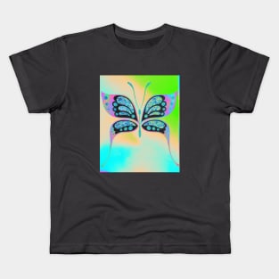 Glitter and Neon Butterfly Kids T-Shirt